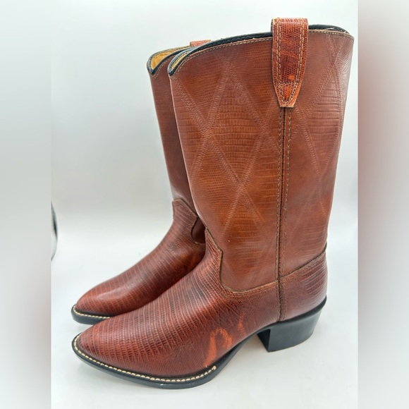 Vintage ACME Brown Pointed Toe Cowboy Western Boots women’s size 7 men’s size5.5 - Picture 6 of 11